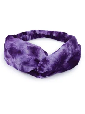 Headband Tie Dye Twist Knot - Purple