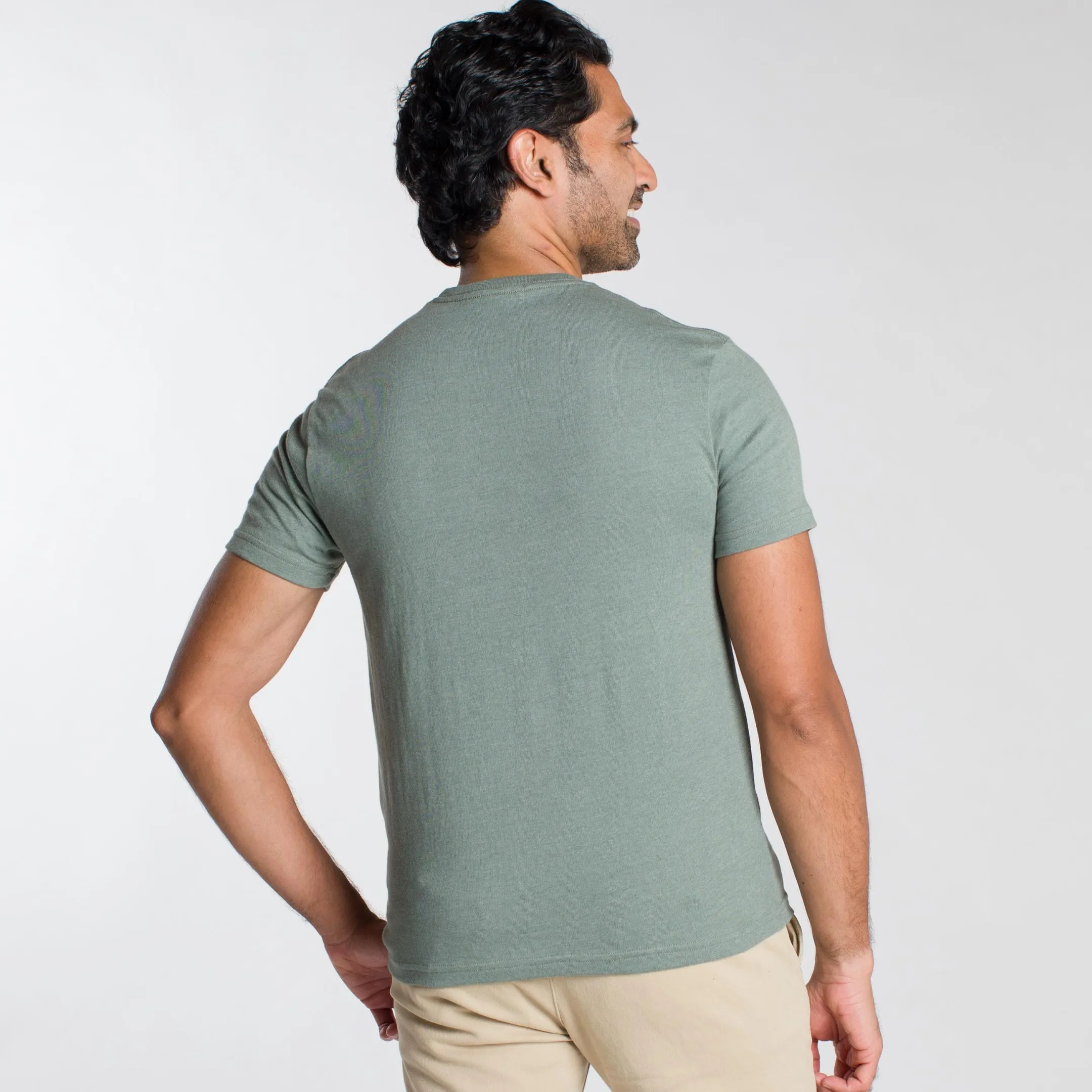 Heather Sage Crew Neck Tee