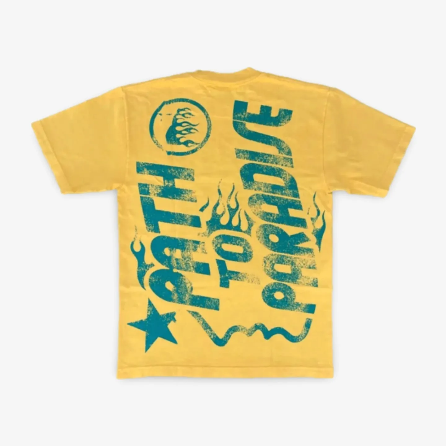 Hellstar T-Shirt 'Jesus Emblem / Path To Paradise' Yellow