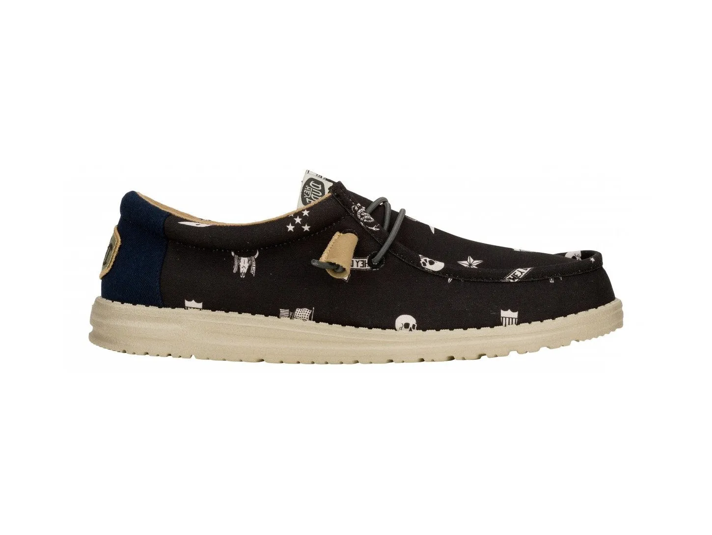 Hey Dude Wally Stars Skulls Print Scarpe Uomo Estive Tessuto