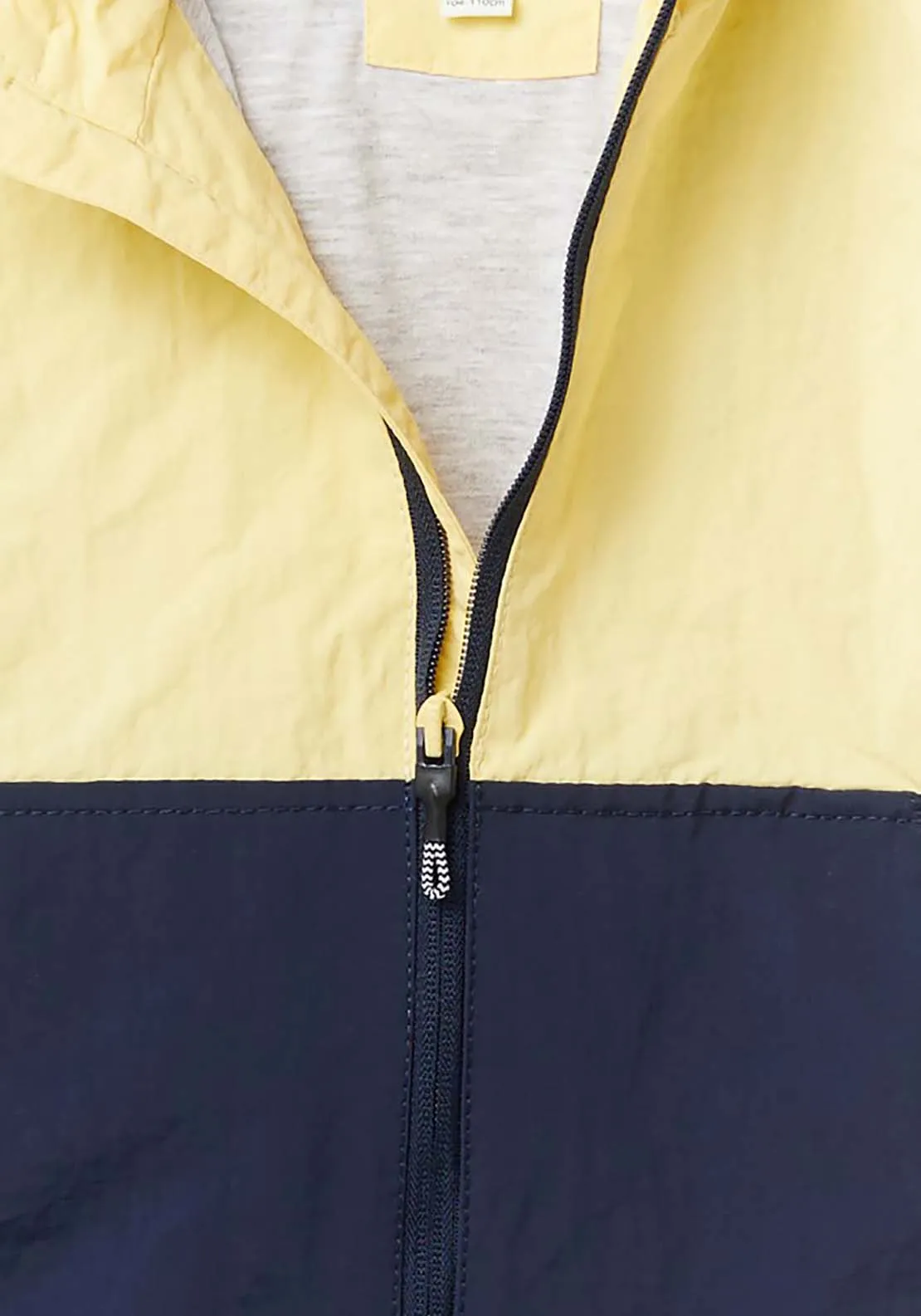 Hooded Bicolour Jacket - Yellow