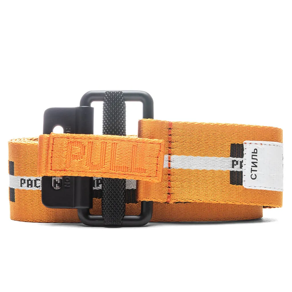 HWC Tape Belt Classic Buckle - Orange/Black