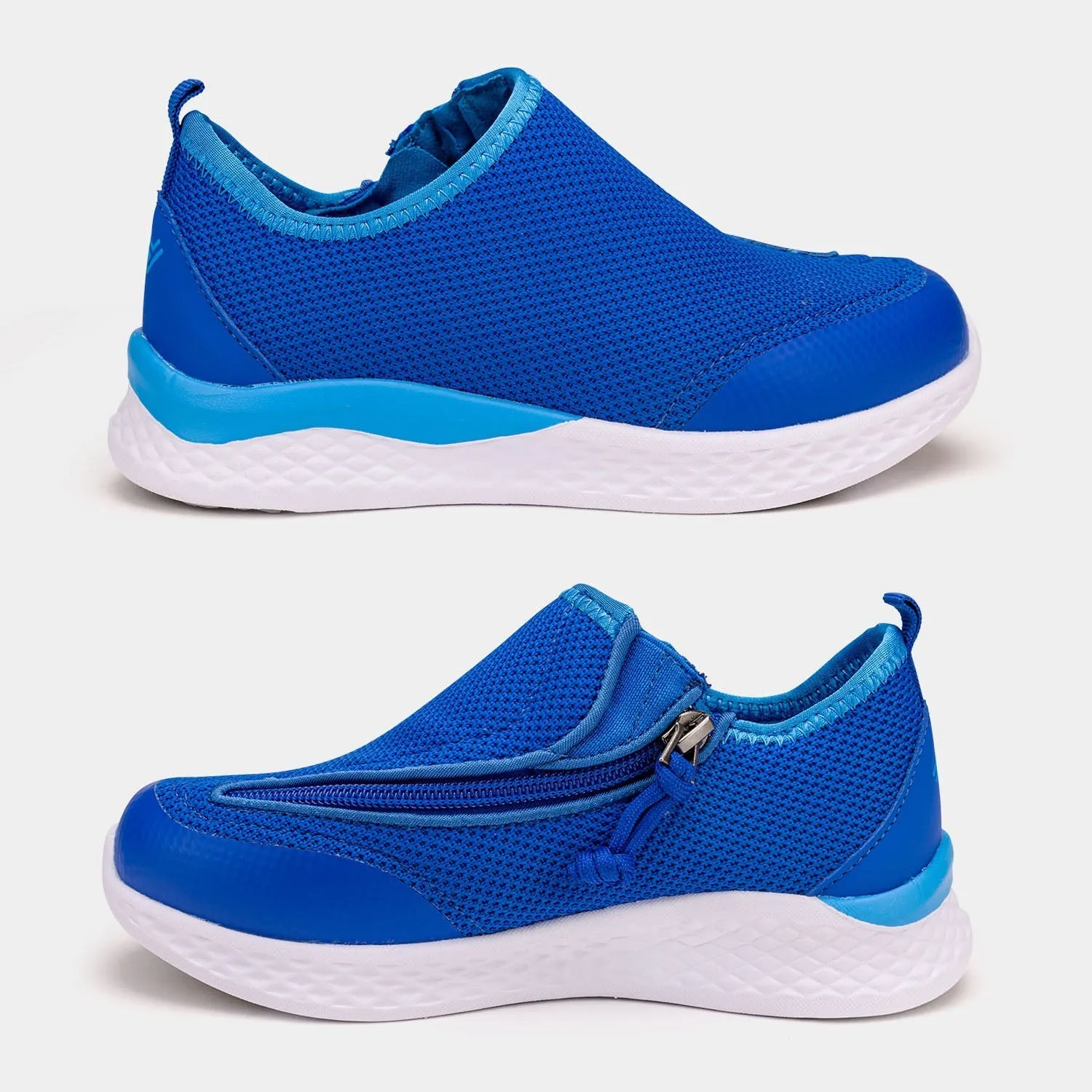 Kid's Lightweight Cobalt Shoes with Front Zipper Access