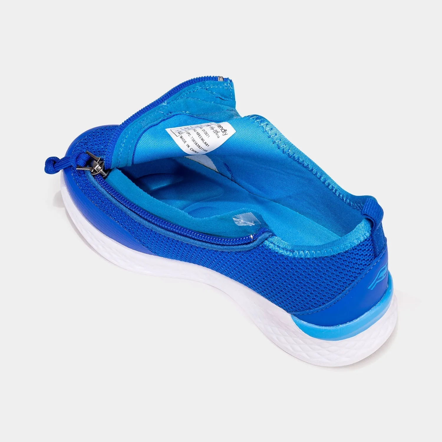 Kid's Lightweight Cobalt Shoes with Front Zipper Access