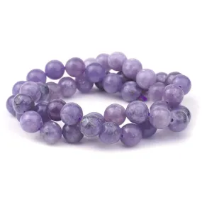 Light Purple Lepidolite 8mm Round 15-16