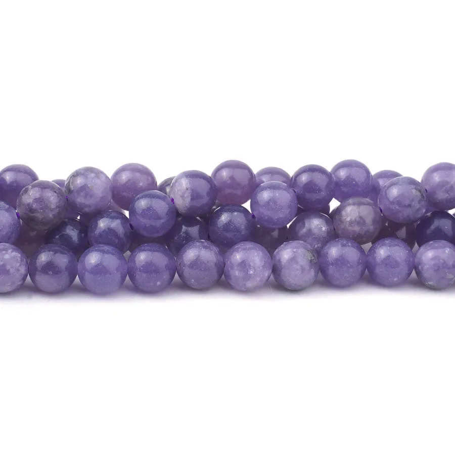 Light Purple Lepidolite 8mm Round 15-16