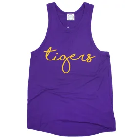 LSU Tigers Pride Script Open Back Tank