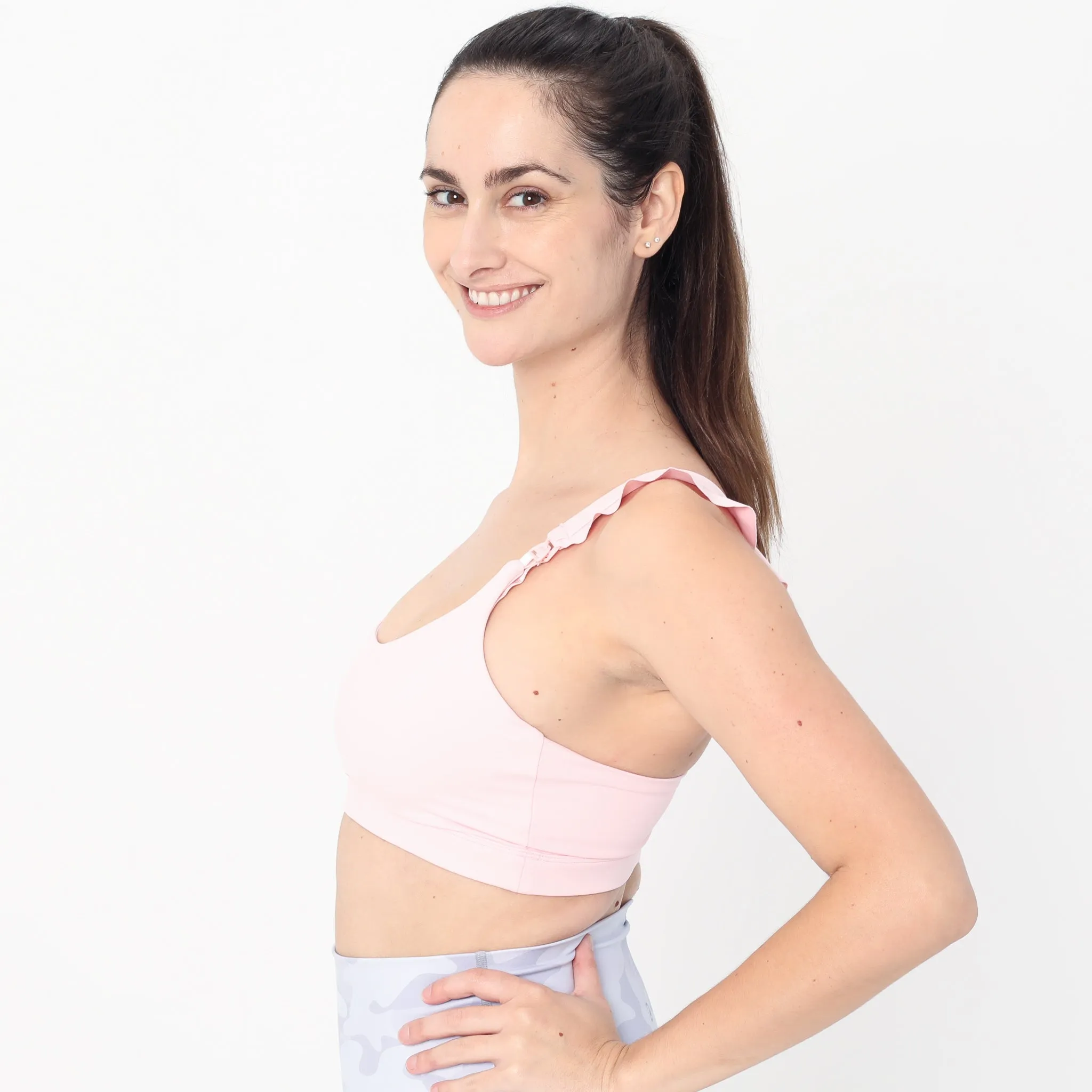 Madison - Medium Support Nursing Sport Bra (Blush Pink)