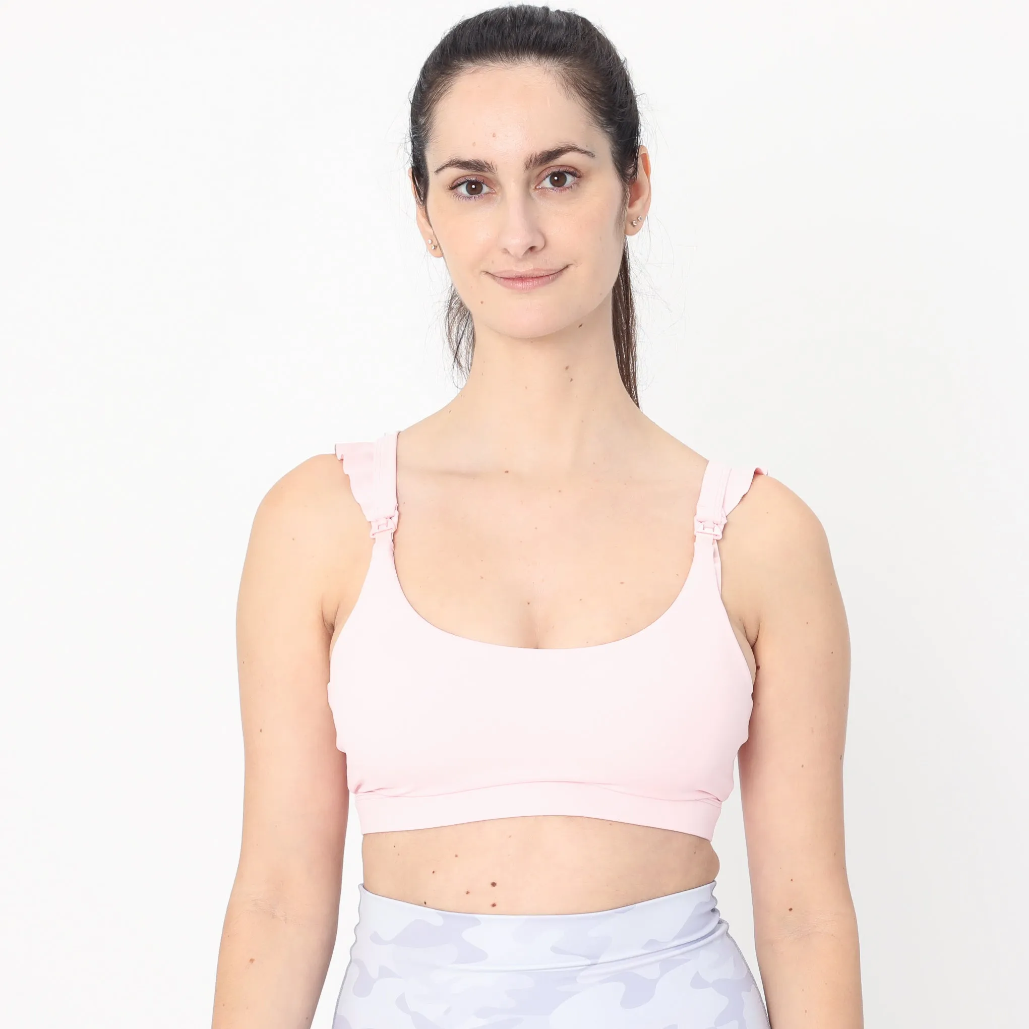 Madison - Medium Support Nursing Sport Bra (Blush Pink)