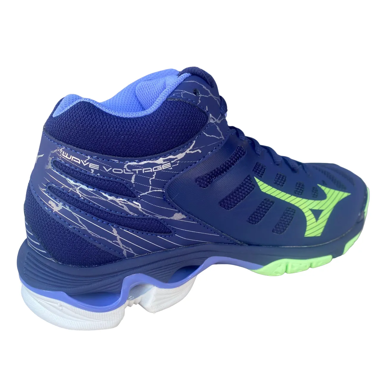 Mizuno men's high volleyball shoe Wave Voltage Mid V1GA216511 blue-green-wisteria