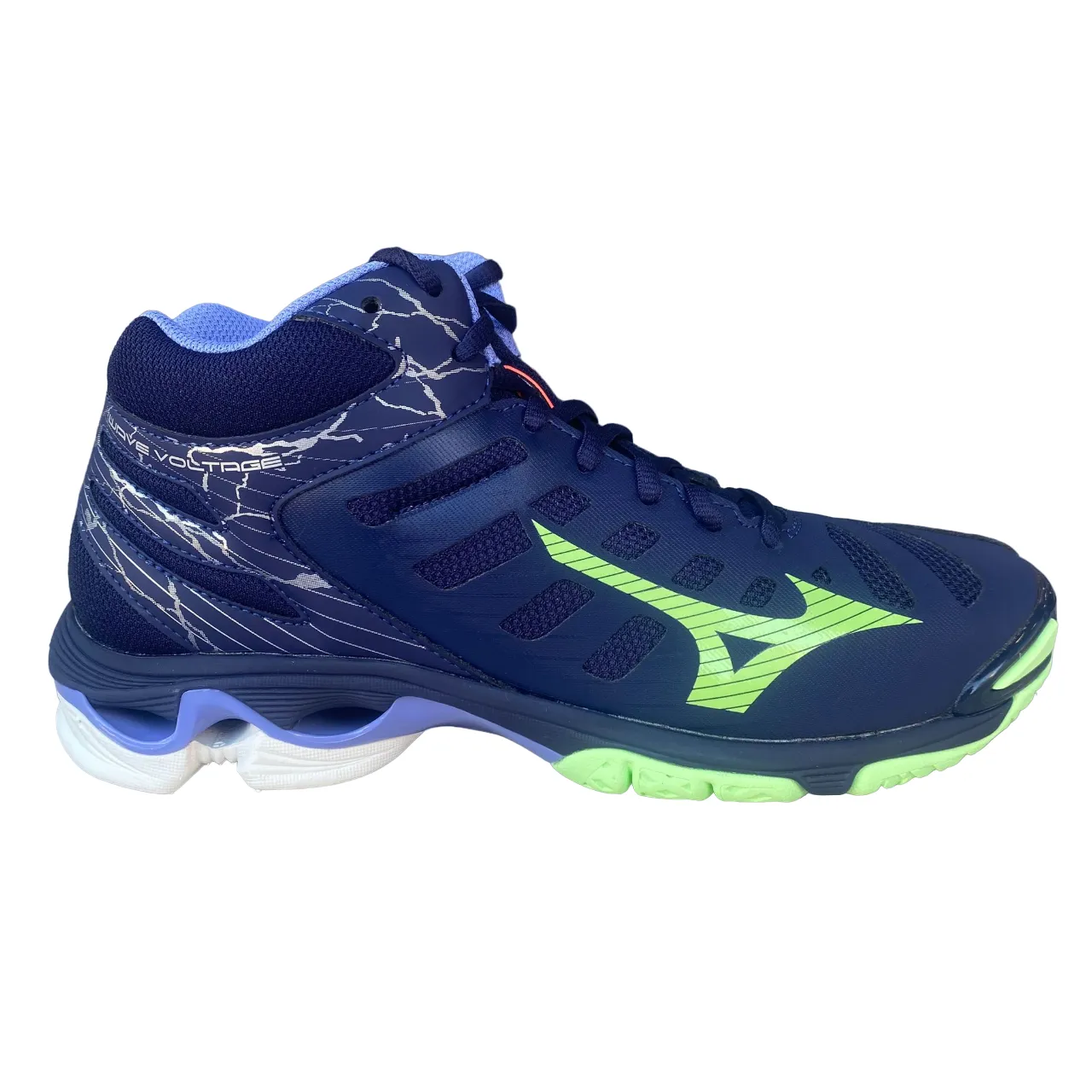 Mizuno men's high volleyball shoe Wave Voltage Mid V1GA216511 blue-green-wisteria