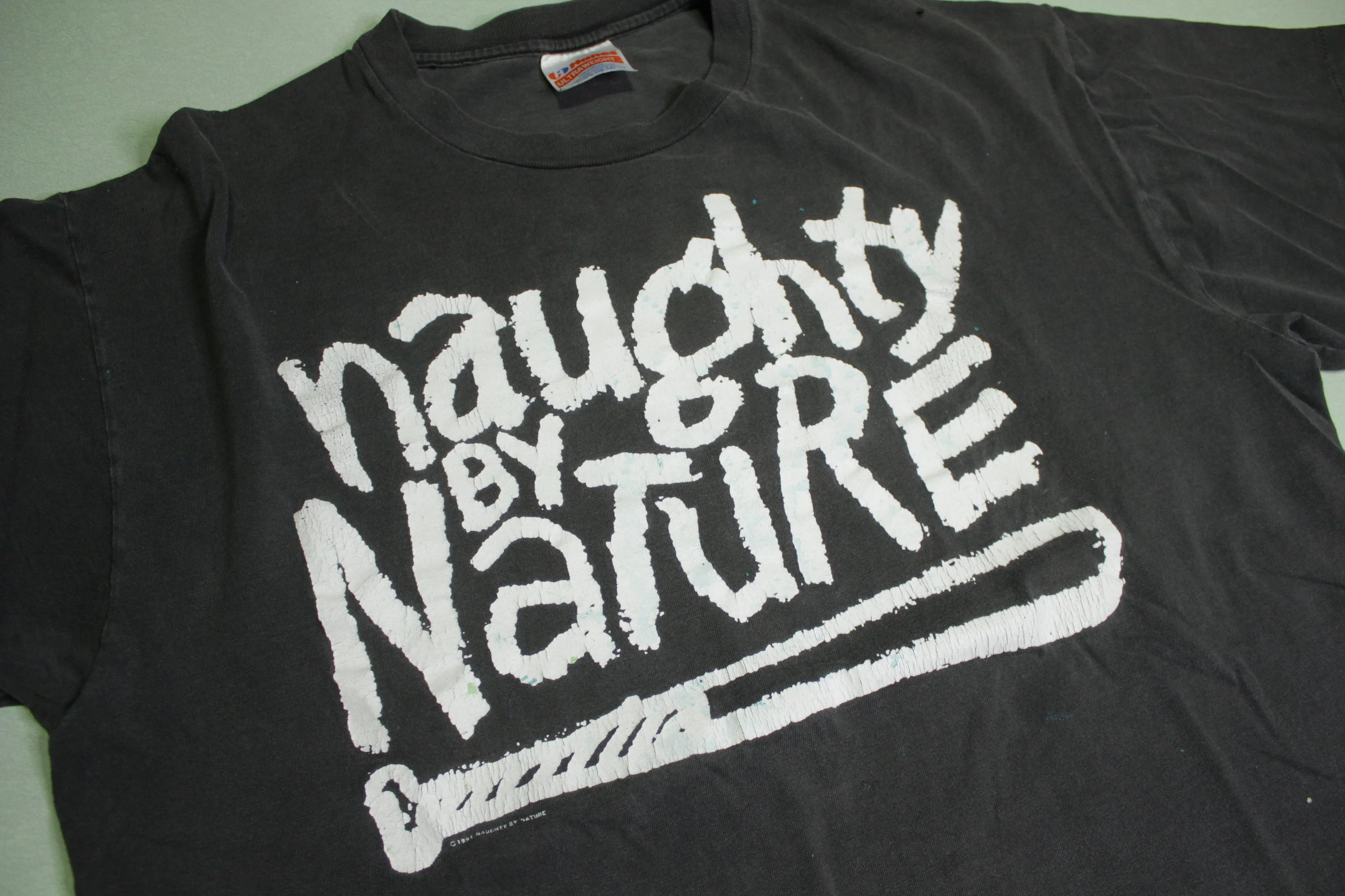 Naughty By Nature 1991 Down With OPP Vintage 90's Distressed Rap T-Shirt