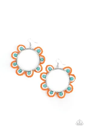 Paparazzi Groovy Gardens - Blue Multi Earrings