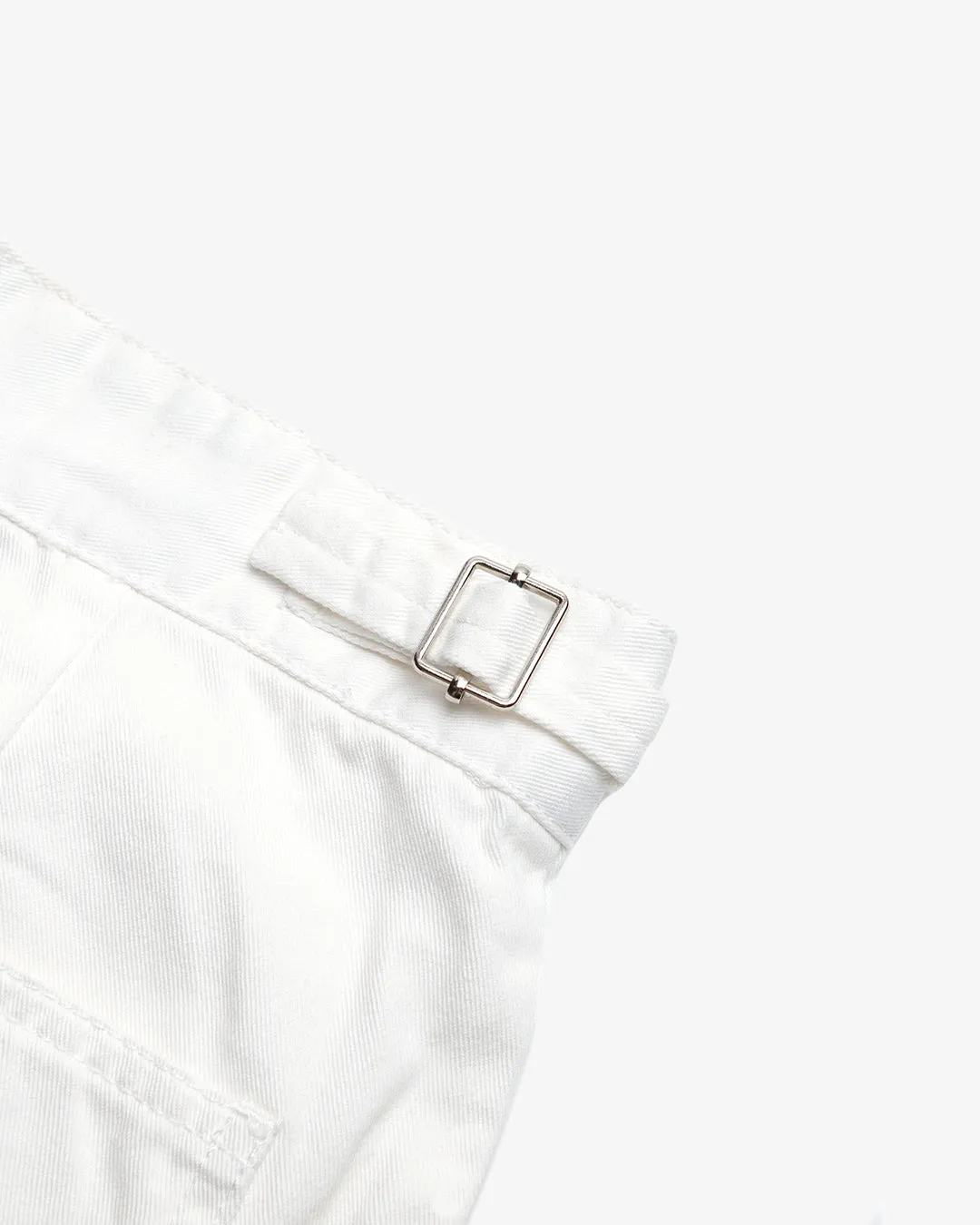 PAULINE PLEAT SHORT - BLEACHED WHITE