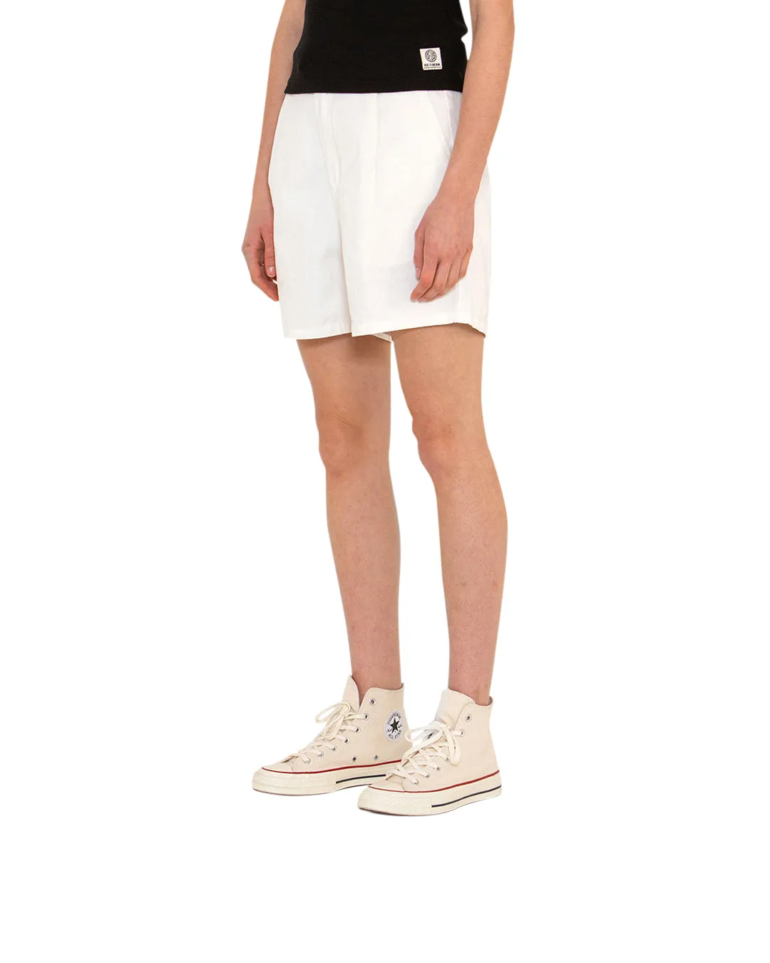 PAULINE PLEAT SHORT - BLEACHED WHITE