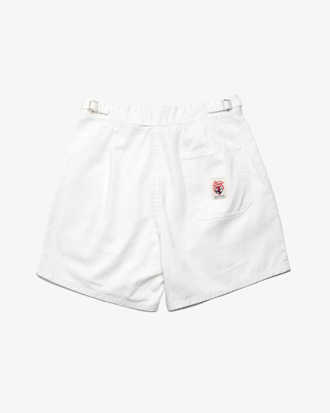 PAULINE PLEAT SHORT - BLEACHED WHITE