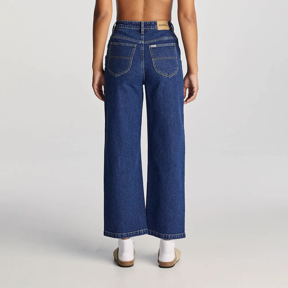 Petite | Hi Wide Leg Jean | Indigo Wave