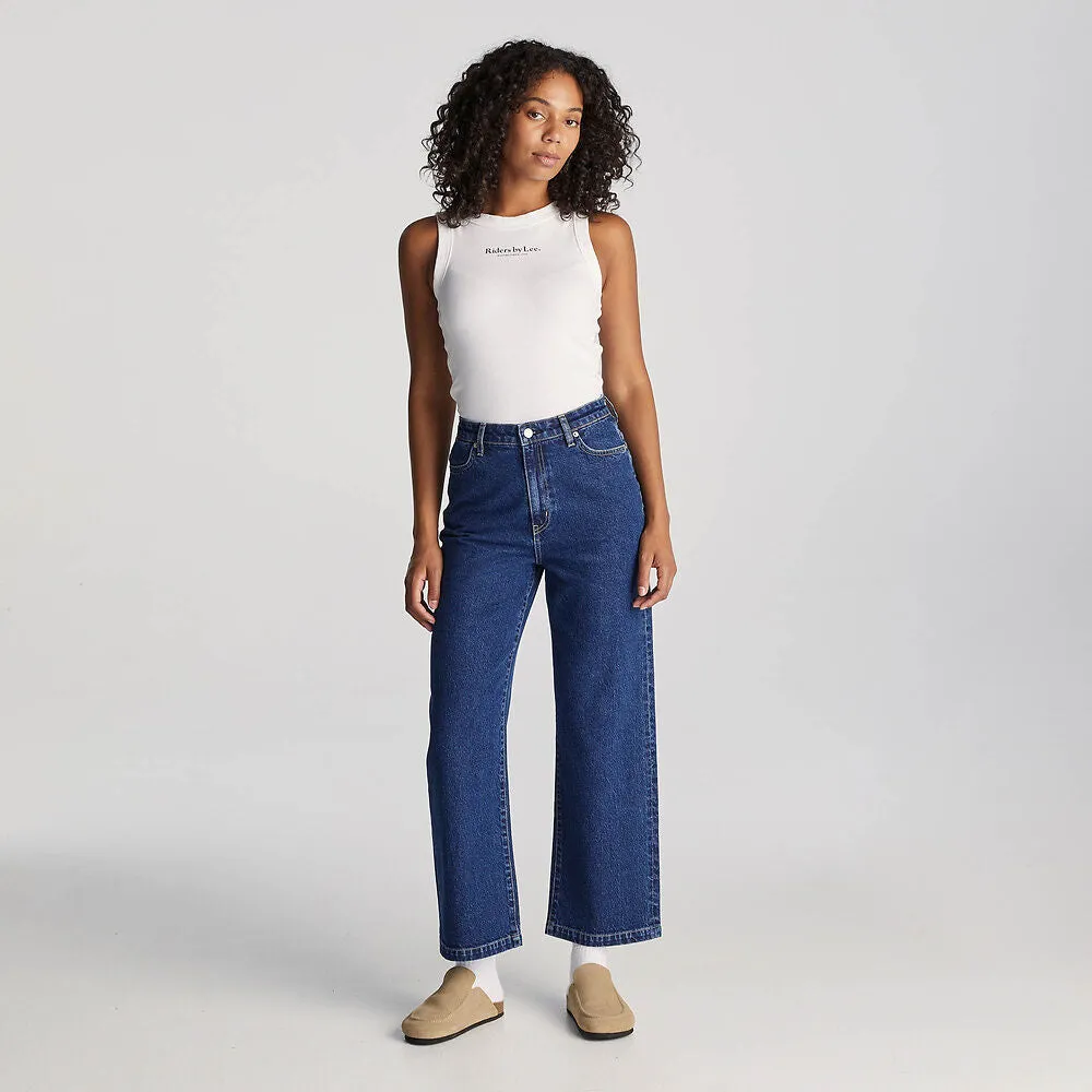 Petite | Hi Wide Leg Jean | Indigo Wave