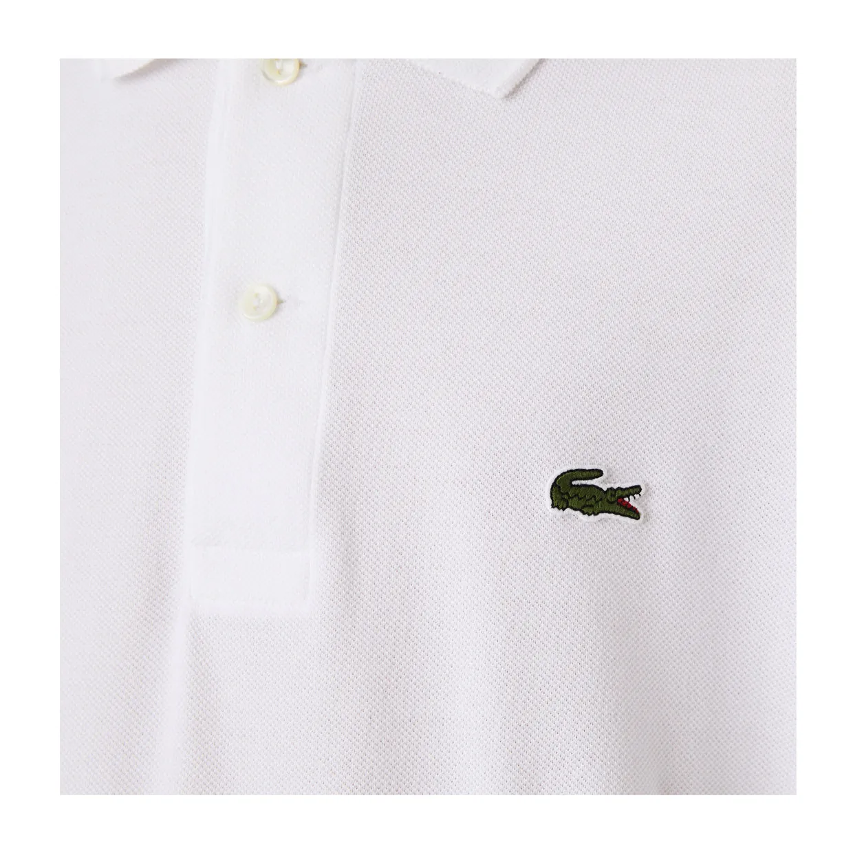 Polo Lacoste Classic Fit Maniche Lunghe Bianco