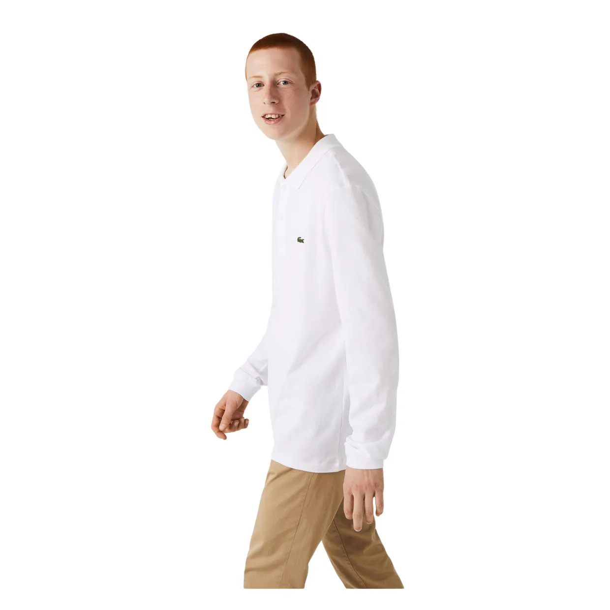 Polo Lacoste Classic Fit Maniche Lunghe Bianco