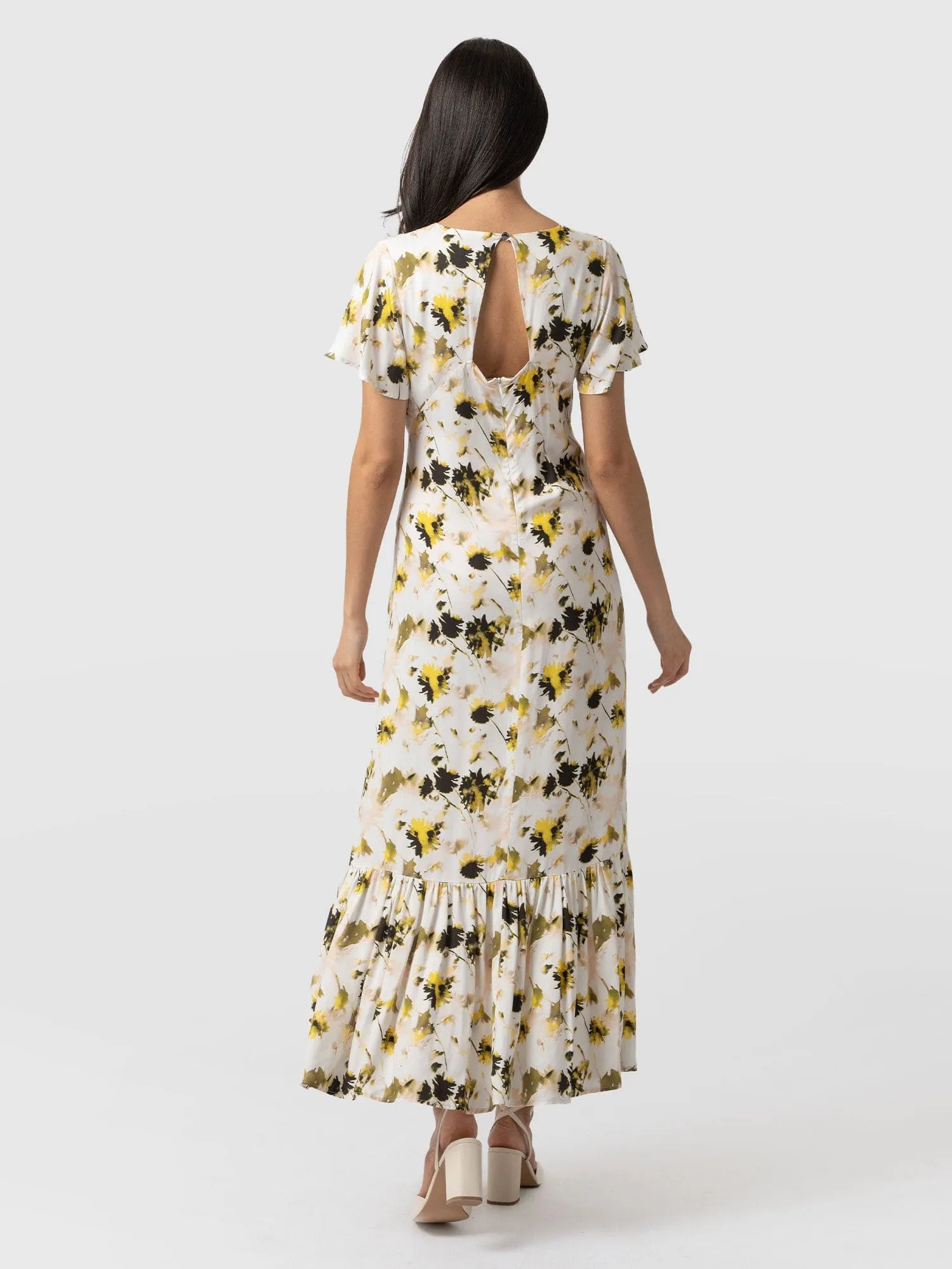 Primrose Dress - White Daisy Floral