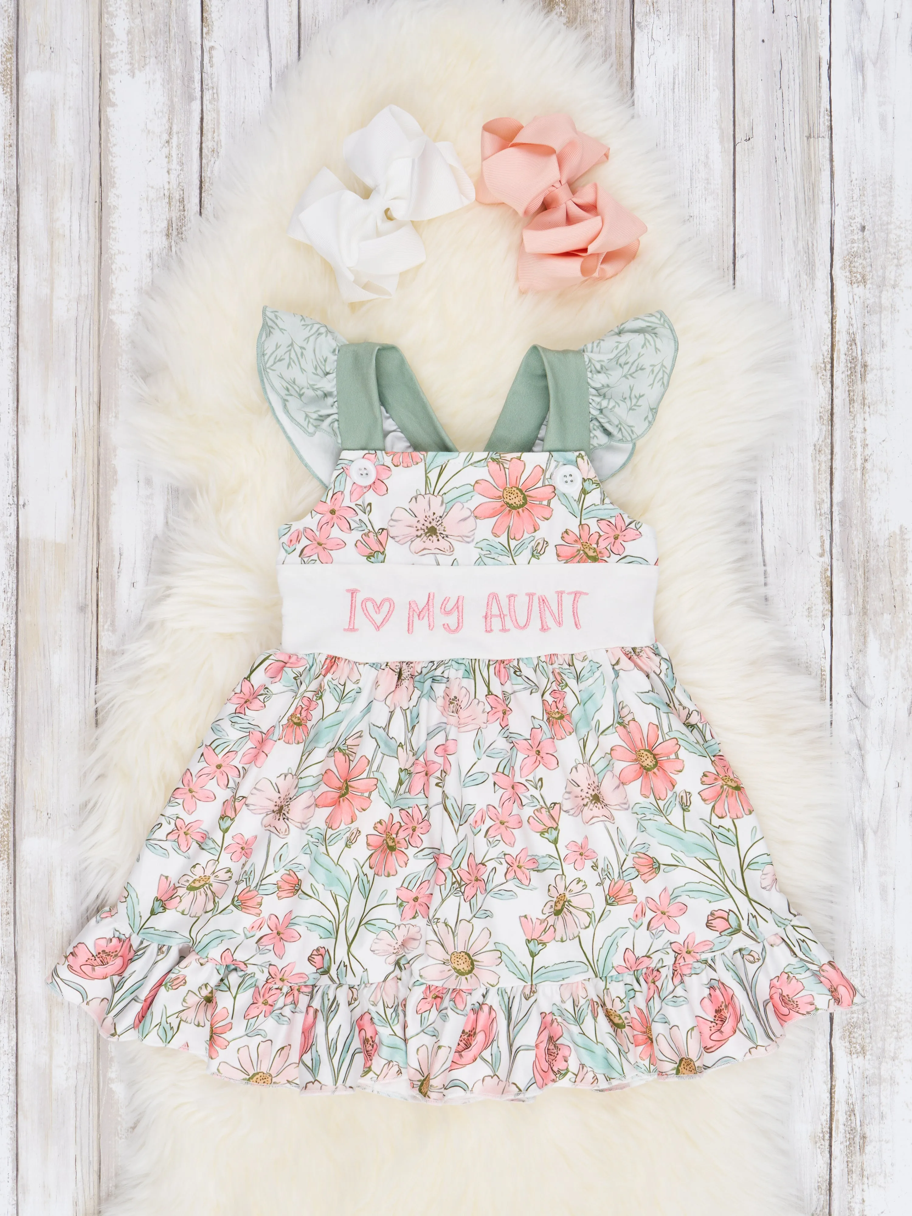 "Love My Aunt" Ruffle Dress