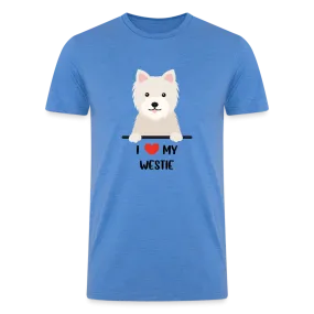 "Westie Love: Pawsitively Smitten" Tri-Blend Unisex T-Shirt