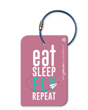 Retreev Smart Luggage Tag EAT SLEEP FLY REPEAT