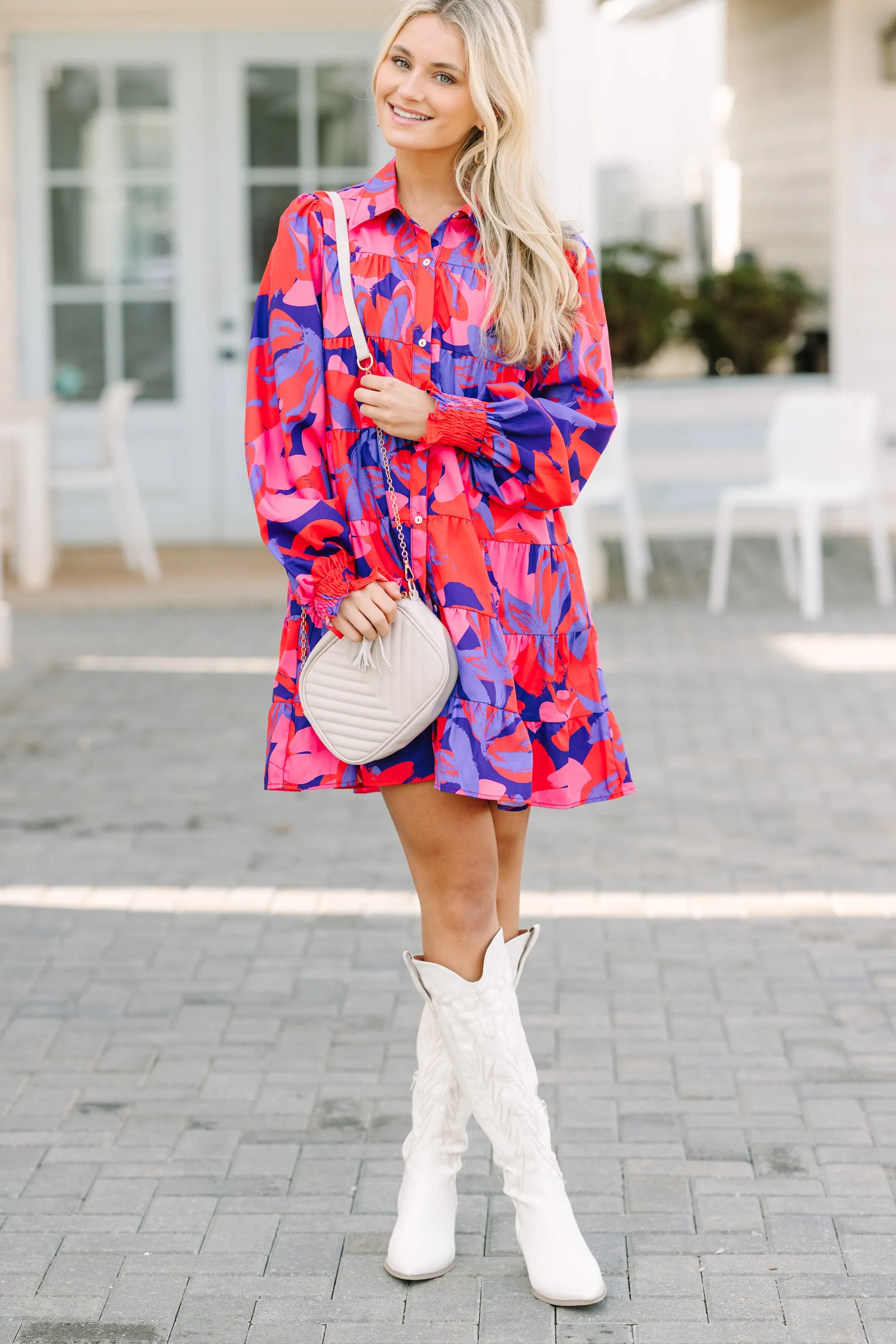 Say What You Love Pink Floral Dress