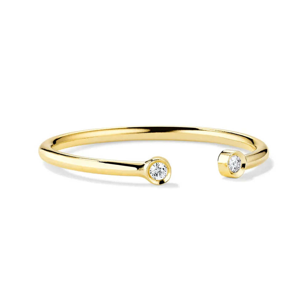 Slim Lab Grown Diamonds Open Ring