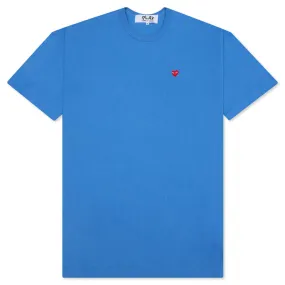 Small Red Heart T-Shirt - Blue