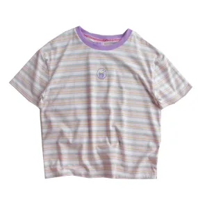 SOFTGIRL PURPLE STRIPE COTTON T-SHIRT BY22169