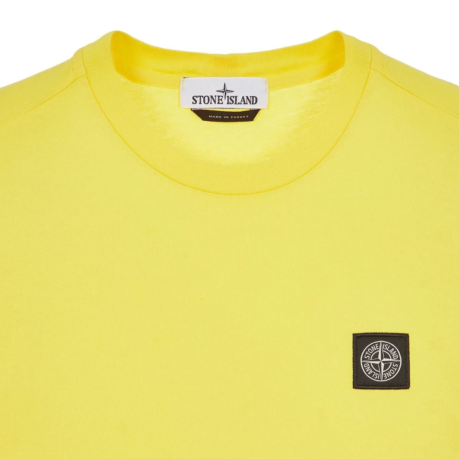 Stone Island Patch Logo T-Shirt Yellow