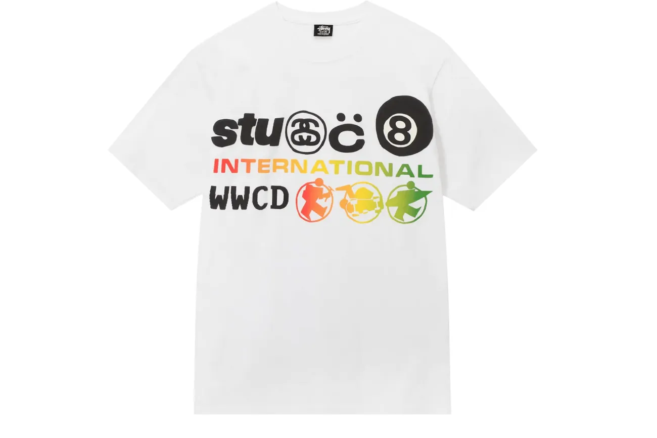 Stussy x Cactus Plant Flea Market International Tee 'White'