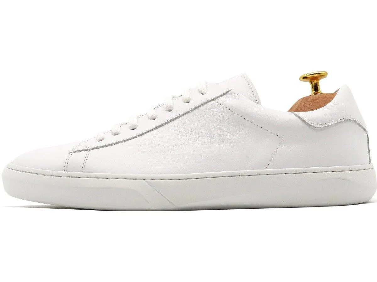 Tomlins Men's Calf Leather Low Top Sneakers - White