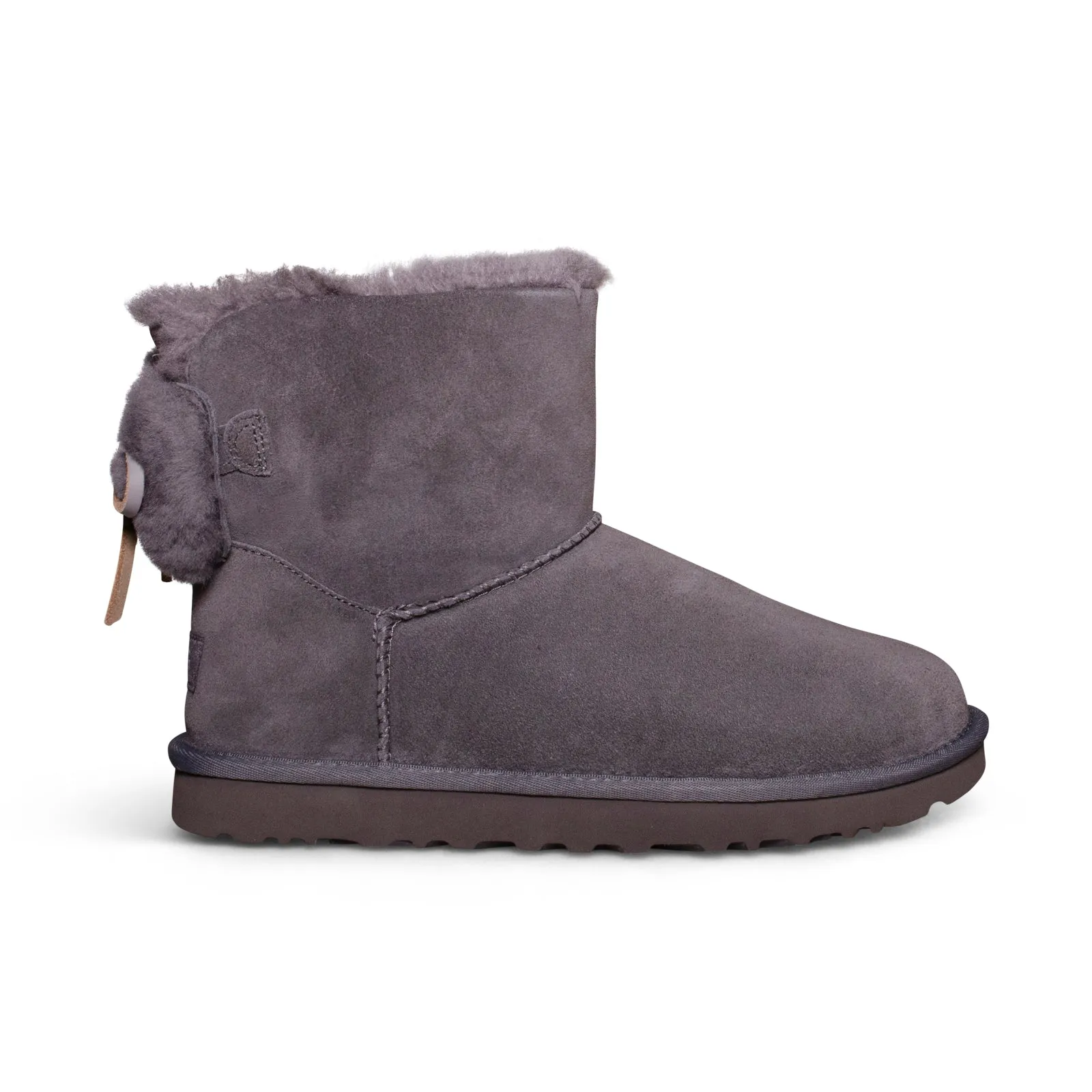 UGG Classic Double Bow Mini Charcoal Boots - Women's