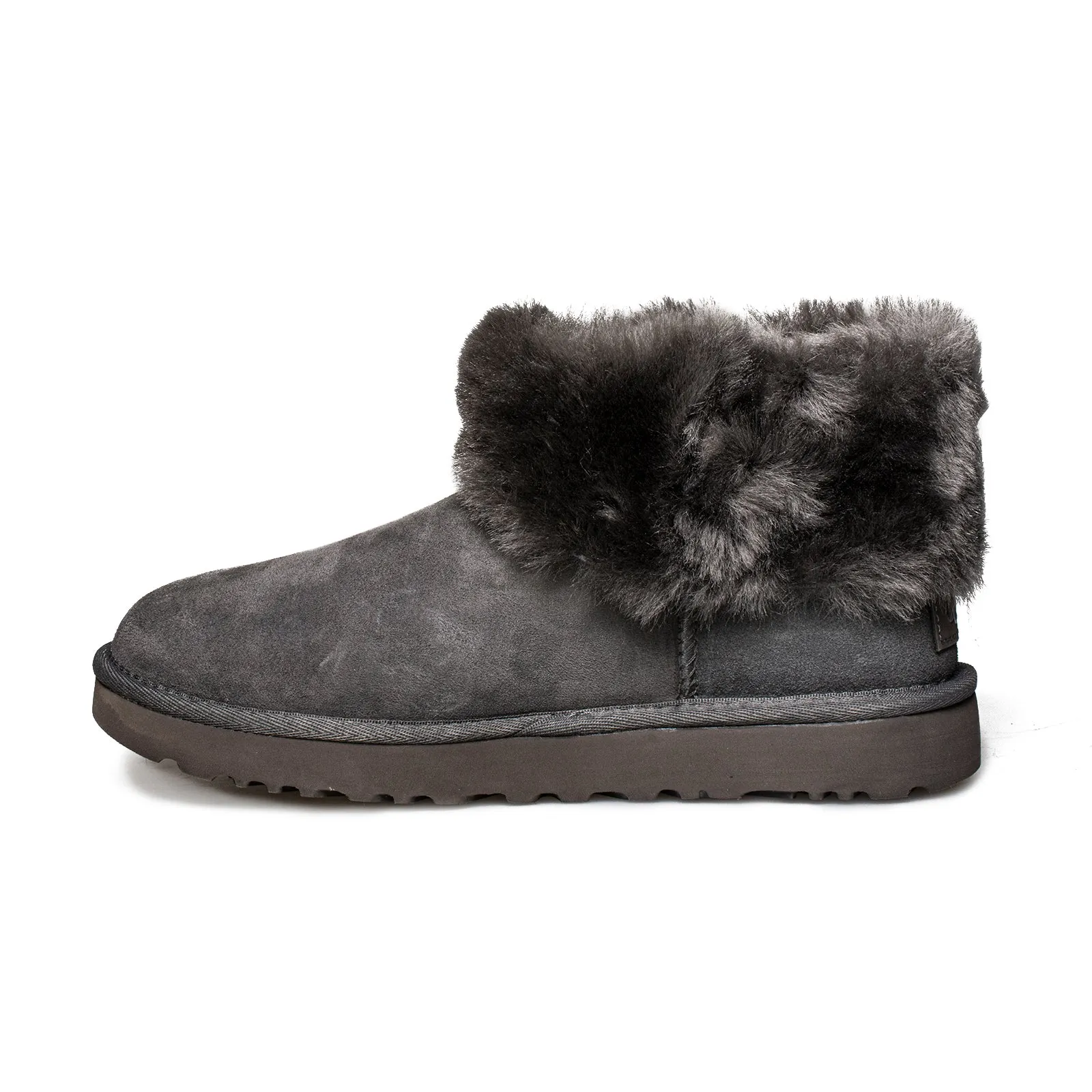 UGG Classic Mini Fluff Charcoal Boots - Women's