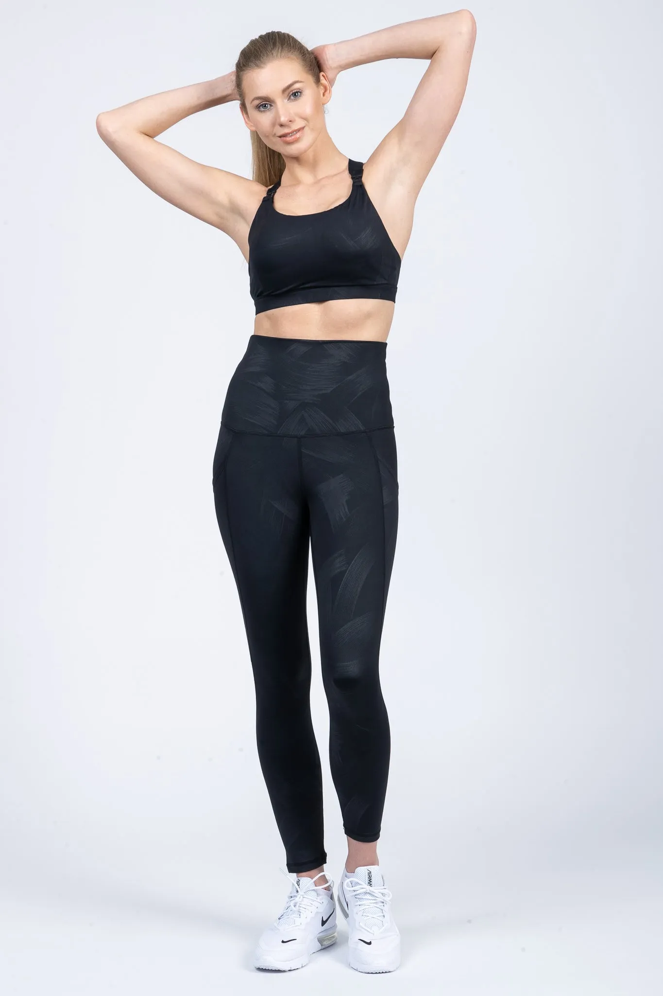 Venice Ultra High Waisted Postpartum Tummy Control Legging (Brush Stroke)