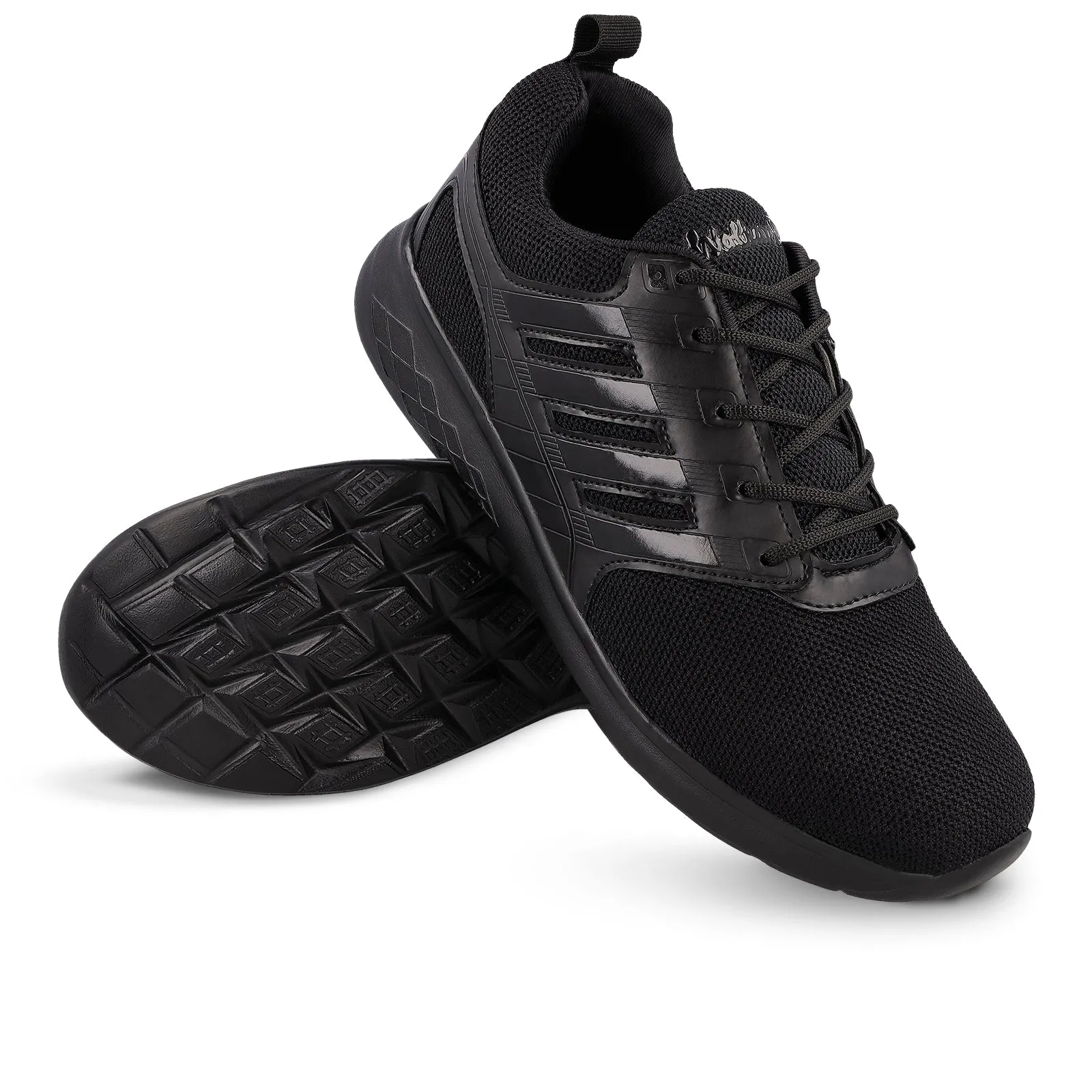 Walkaroo Men Lace-up Training Shoes - WS3008 Black Black