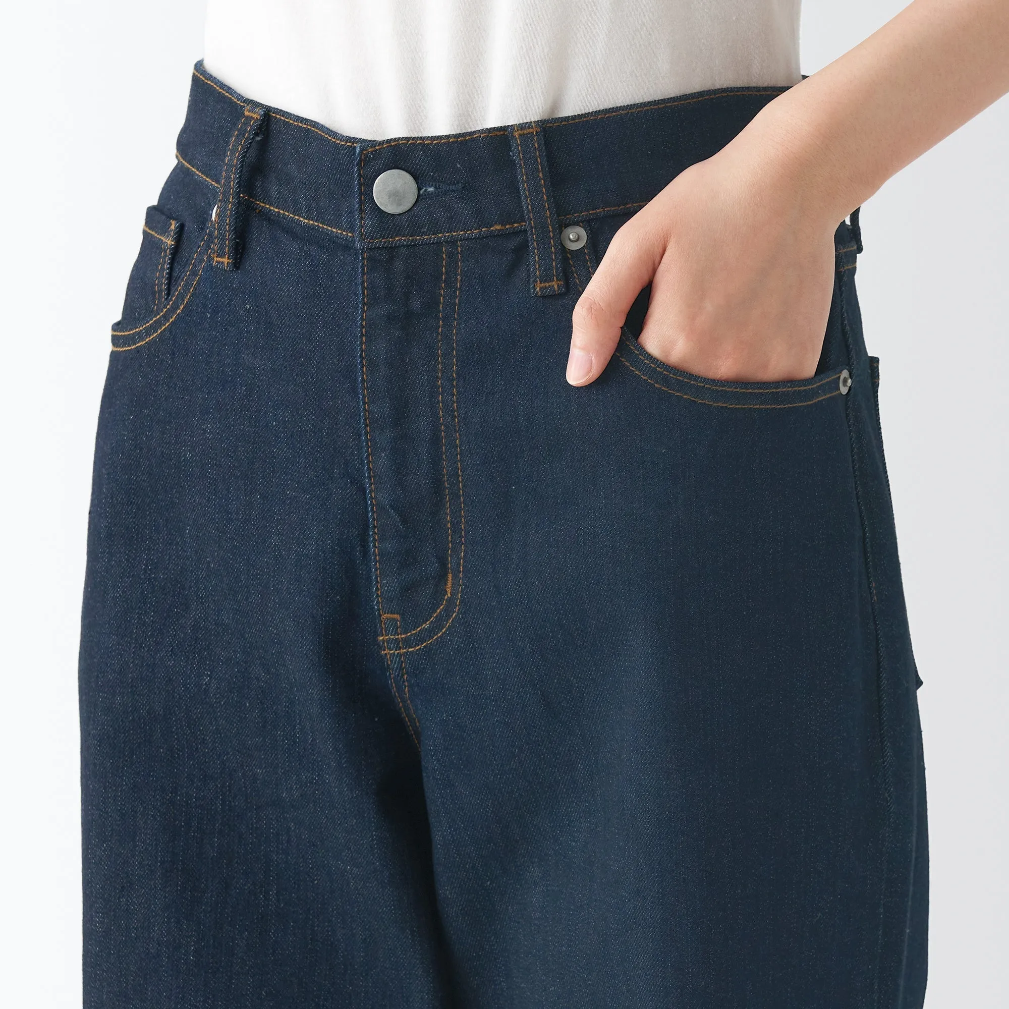 Women's Stretch Denim Relaxed Wide Pants