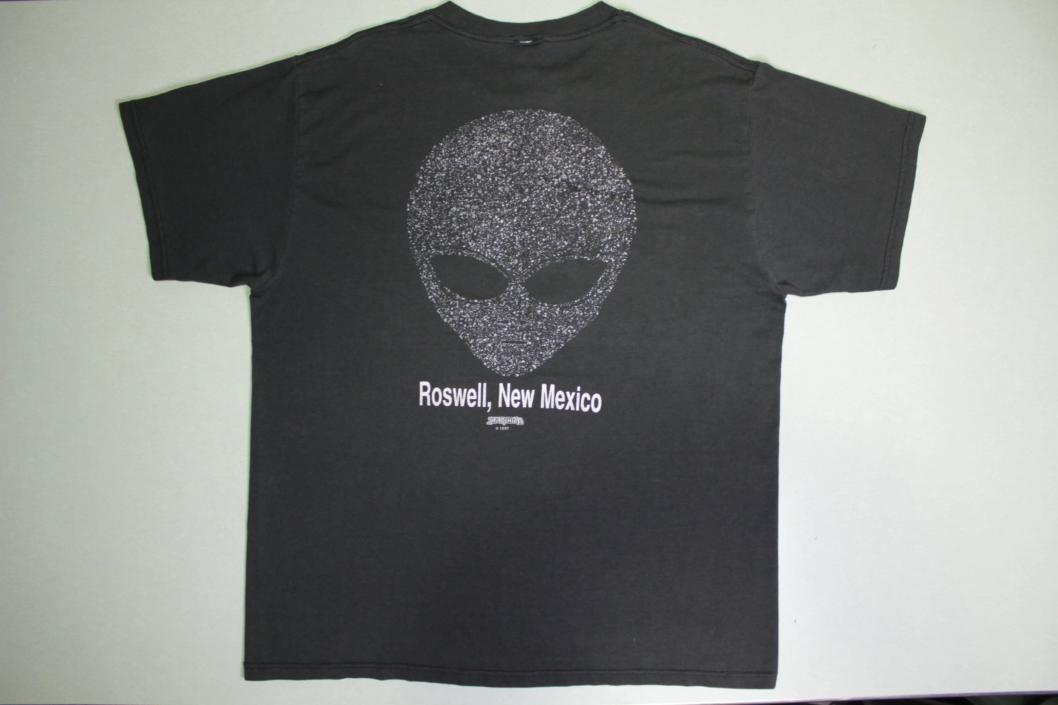 X Files Trust No One 1997 Vintage Starchild Grey Alien Roswell New Mexico 90's T-Shirt