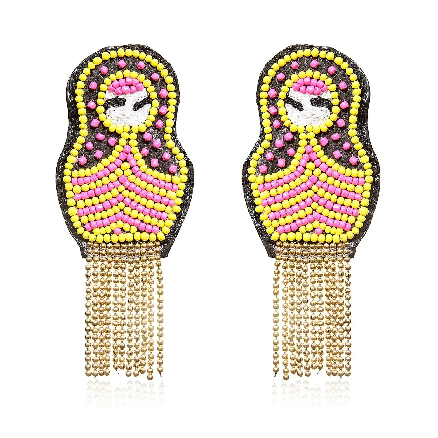 Yellow Russian Doll Earring